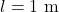 l=1\ \rm{m}
