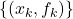 \{(x_k, f_k)\}