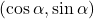 (\cos \alpha, \sin \alpha)
